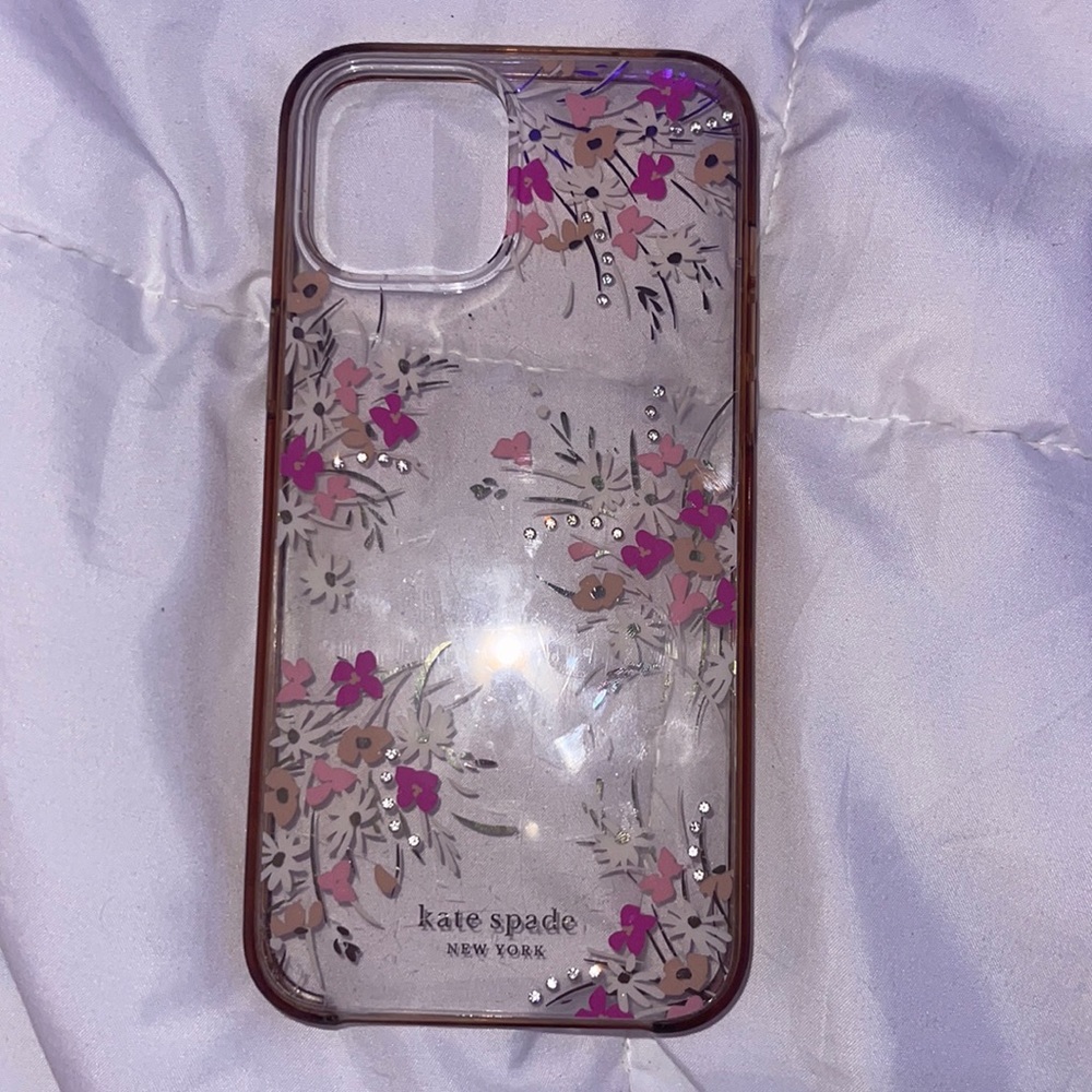 Kate spade floral bedazzled phone case. For iPhone 12 Pro Max. Used